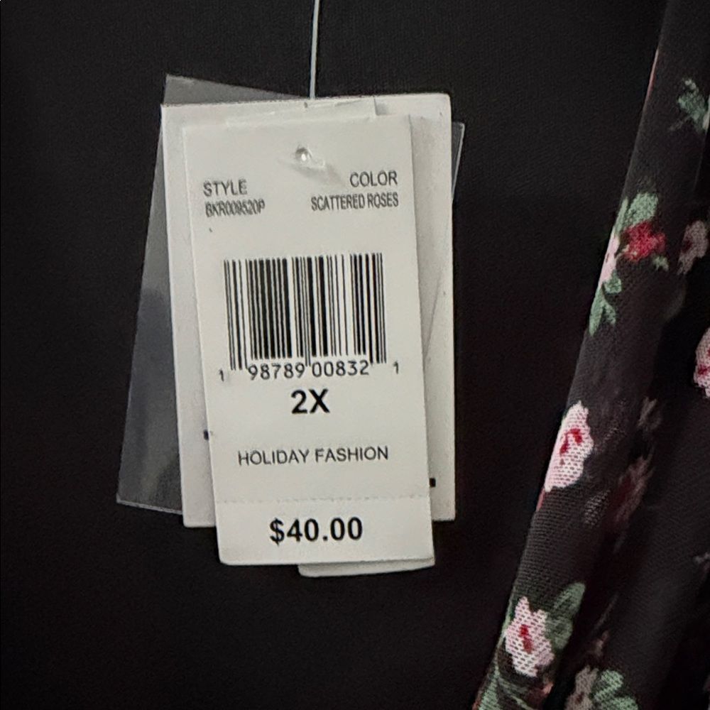 Tinsel Black Floral Bodysuit - Picture 2 of 3